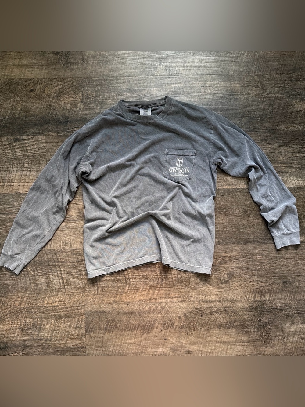 Comfort Colors Long Sleeve Pocket Tee - Slate Gray